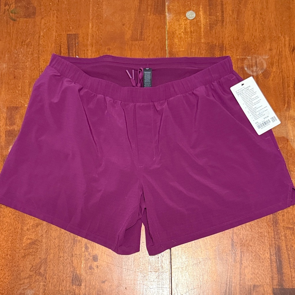Lululemon Run Crew Ripstop short 6 in lined Men’s 2XL purple